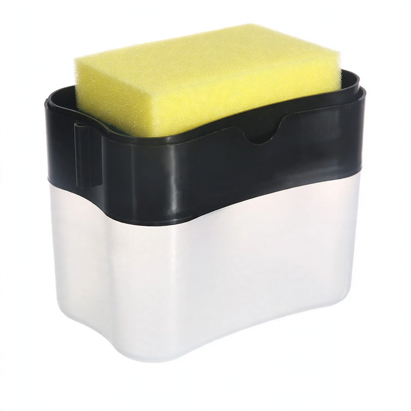 Dish soap dispenser with sponge holder