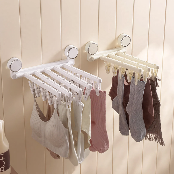Clothes drying rack with suction cup, foldable, model YM.7002