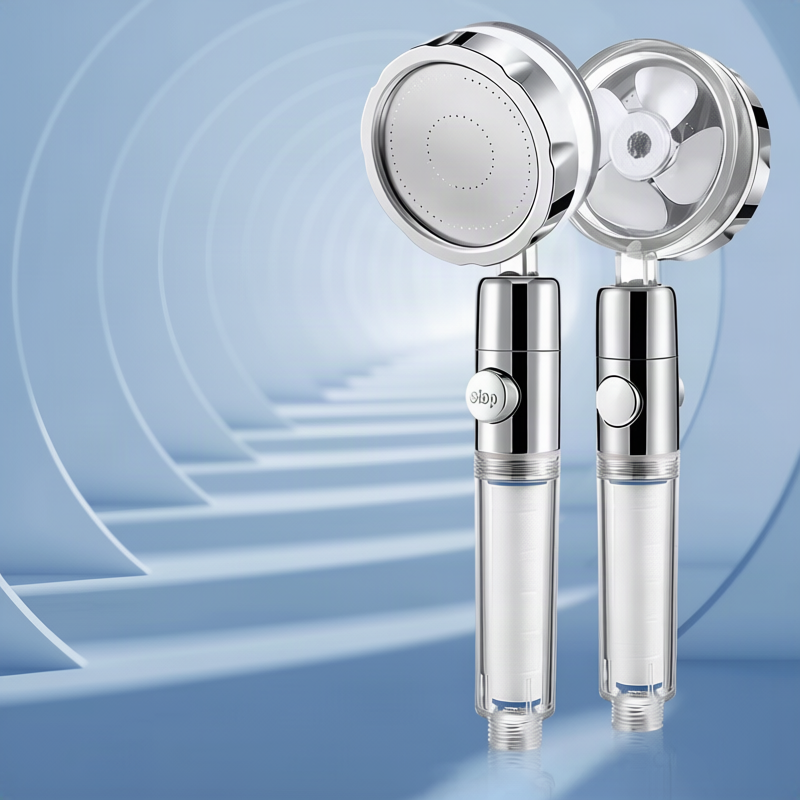 Shower head with pressure balance, ABS, round