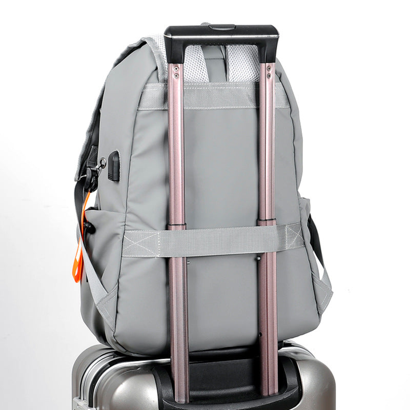 Breathable men's backpack with USB, 20-35 L, 15 inch