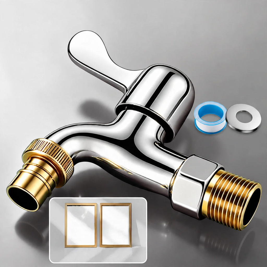 Stainless steel faucet for washing machine and balcony