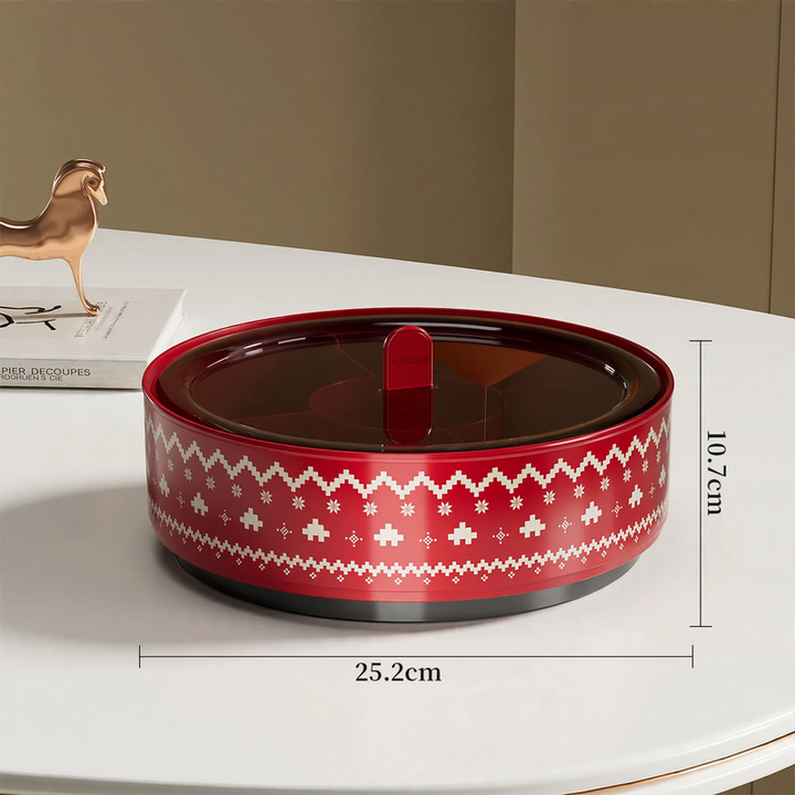 Candy dish with lid and compartments