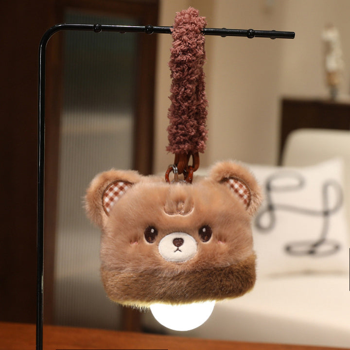 Plush pendant with LED light, 15 cm