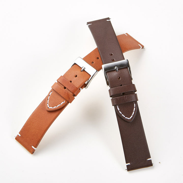 Vintage leather watch strap made of cowhide