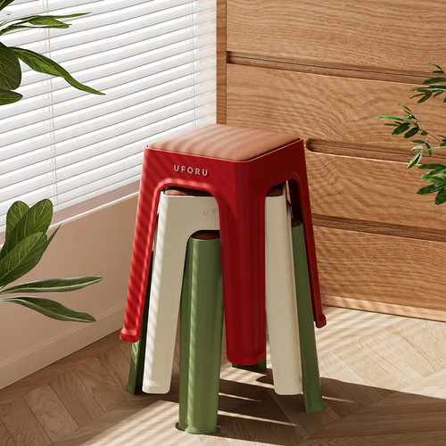 Plastic stackable stool, reinforced, model DA1408