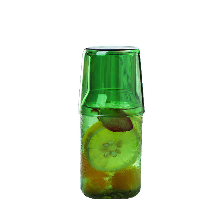 Glass jug with glass, heat resistant