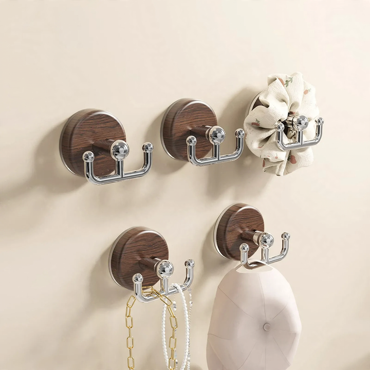 Suction cup hooks, set of 4, plastic