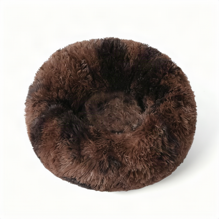 Fluffy cat bed, round, warming