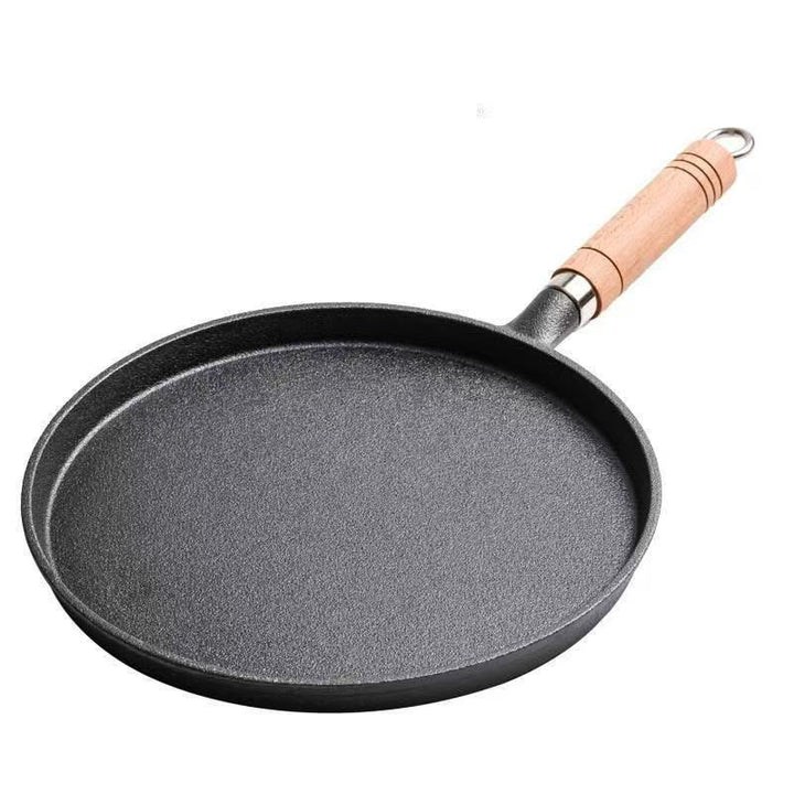 Cast iron frying pan, flat bottom