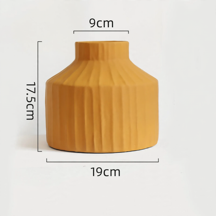 Geometric Ceramic Vase in Nordic Style