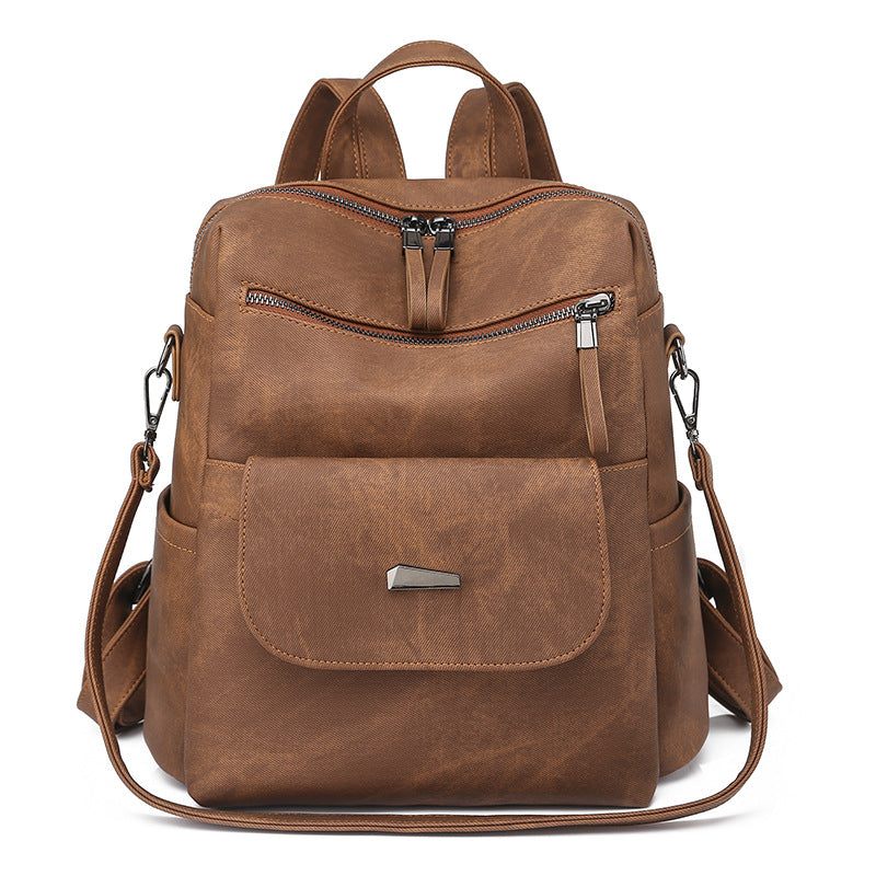Women's backpack made of PU, large capacity