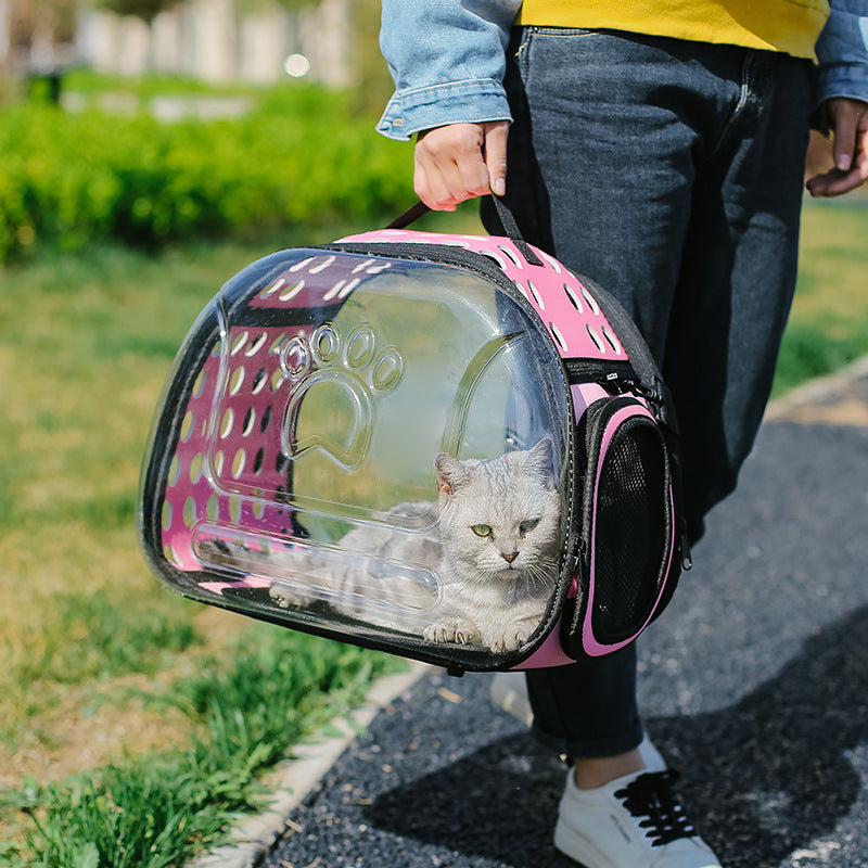 Transport backpack for dogs and cats, canvas