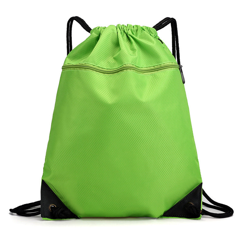 Sporty backpack made of oxford fabric with drawstring