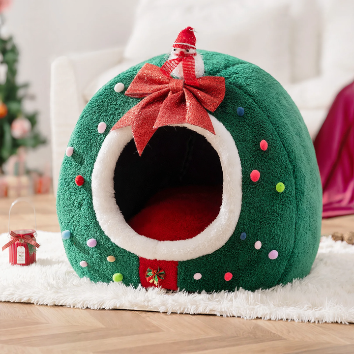 Half-open pet bed with festival design