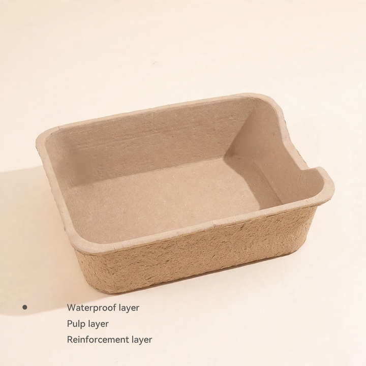 Disposable cat litter box made of cardboard