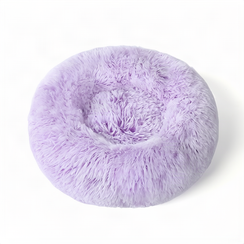 Fluffy cat bed, round, warming