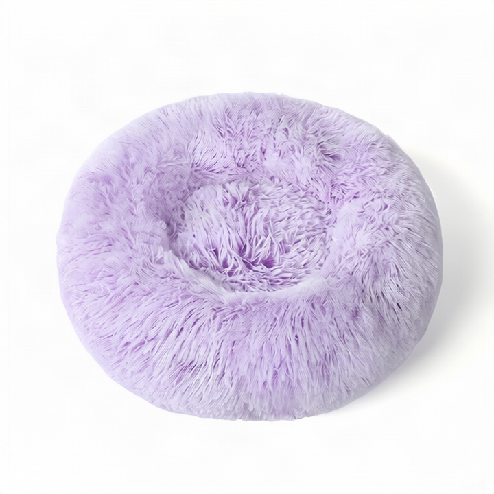 Fluffy cat bed, round, warming