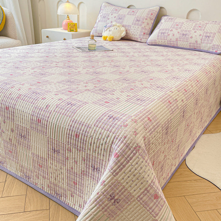Cotton bedspread with baby fleece, 3-piece