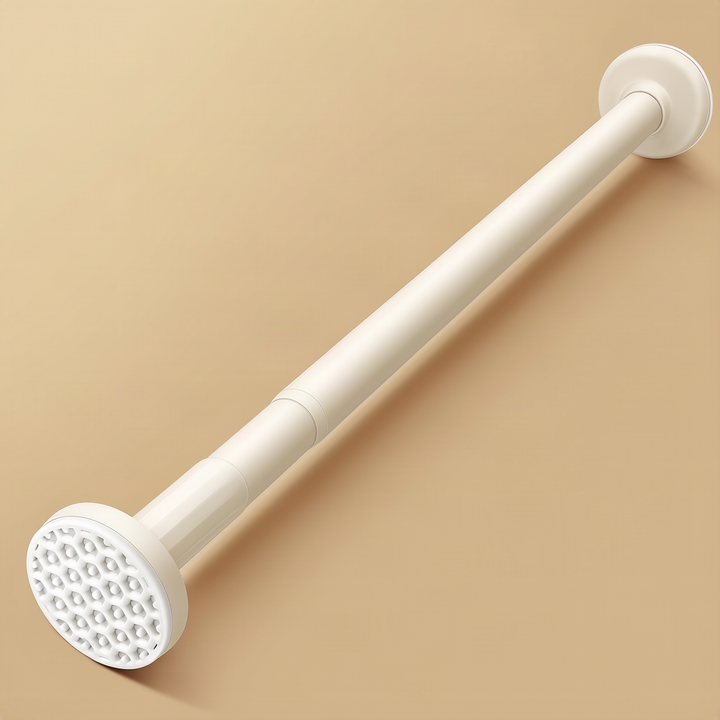 Telescopic curtain rod without drilling