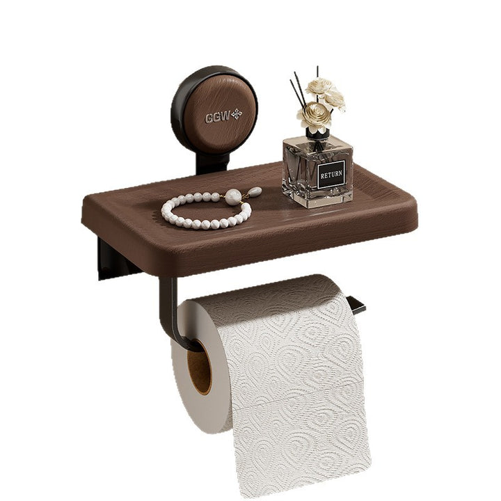 Wall-mounted paper holder with suction cup, plastic