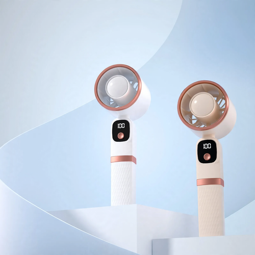 Portable hand fan with integrated power bank