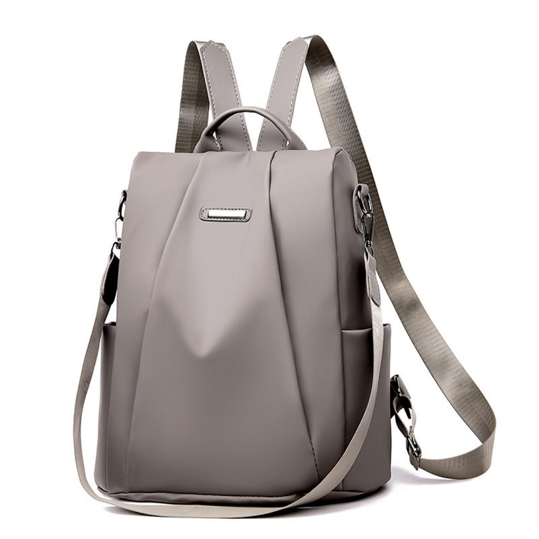 Nylon backpack for women, compact, leisure