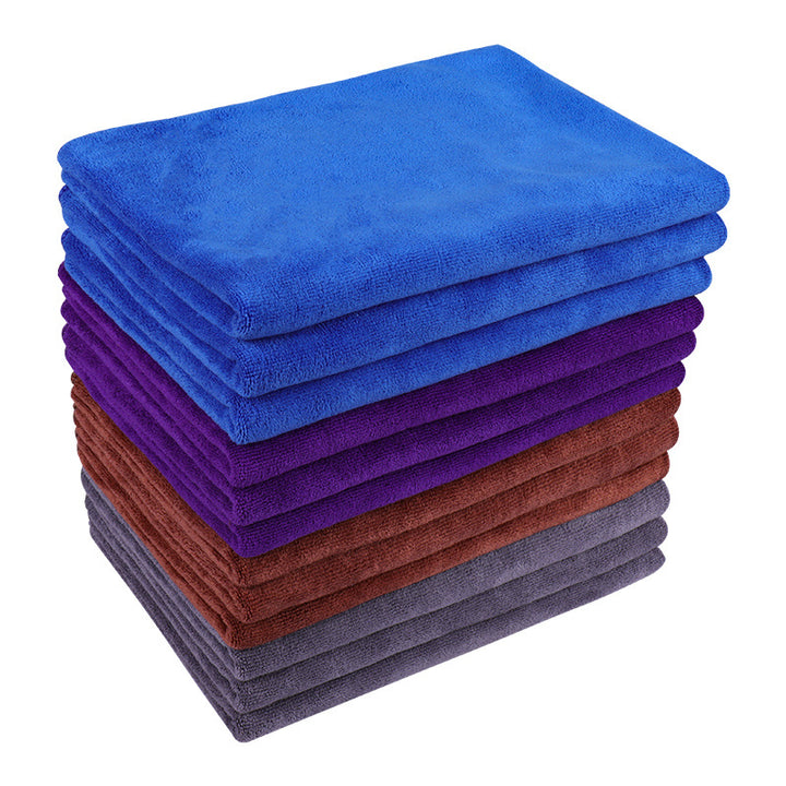 Microfiber cleaning cloths, 4-piece set, various sizes