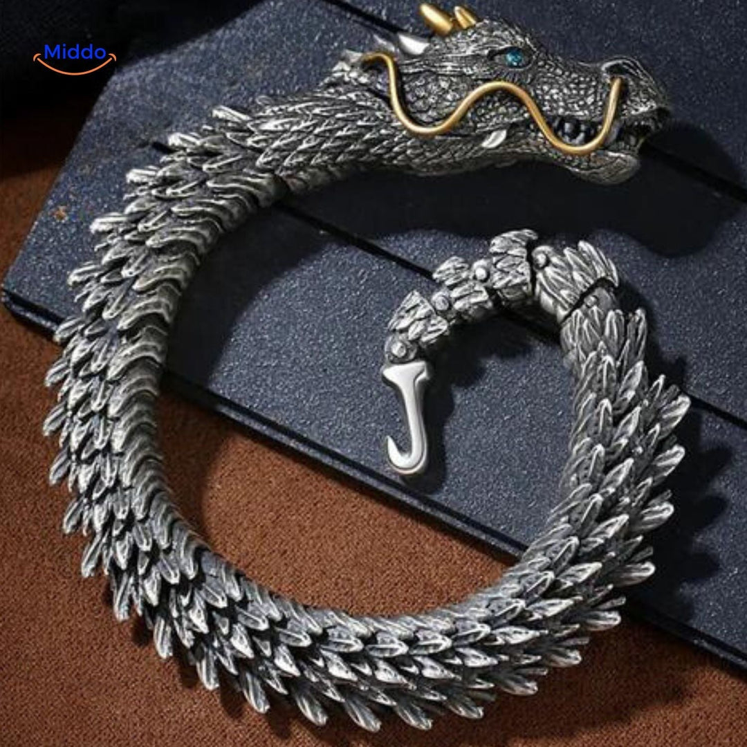BowLift | DracoShield Retro Bracelet | Stylish Accessory for Confident Men