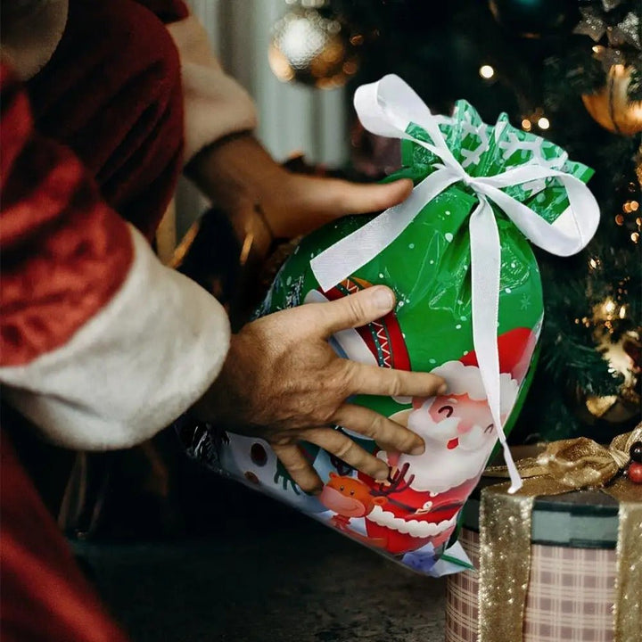 BowLift | Drawstring Reusable Christmas Gift Bags - Gift Packaging Bag Christmas Decorations