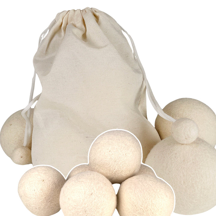 Dry balls made of 100% pure wool (6 laundry balls) | Bowlift