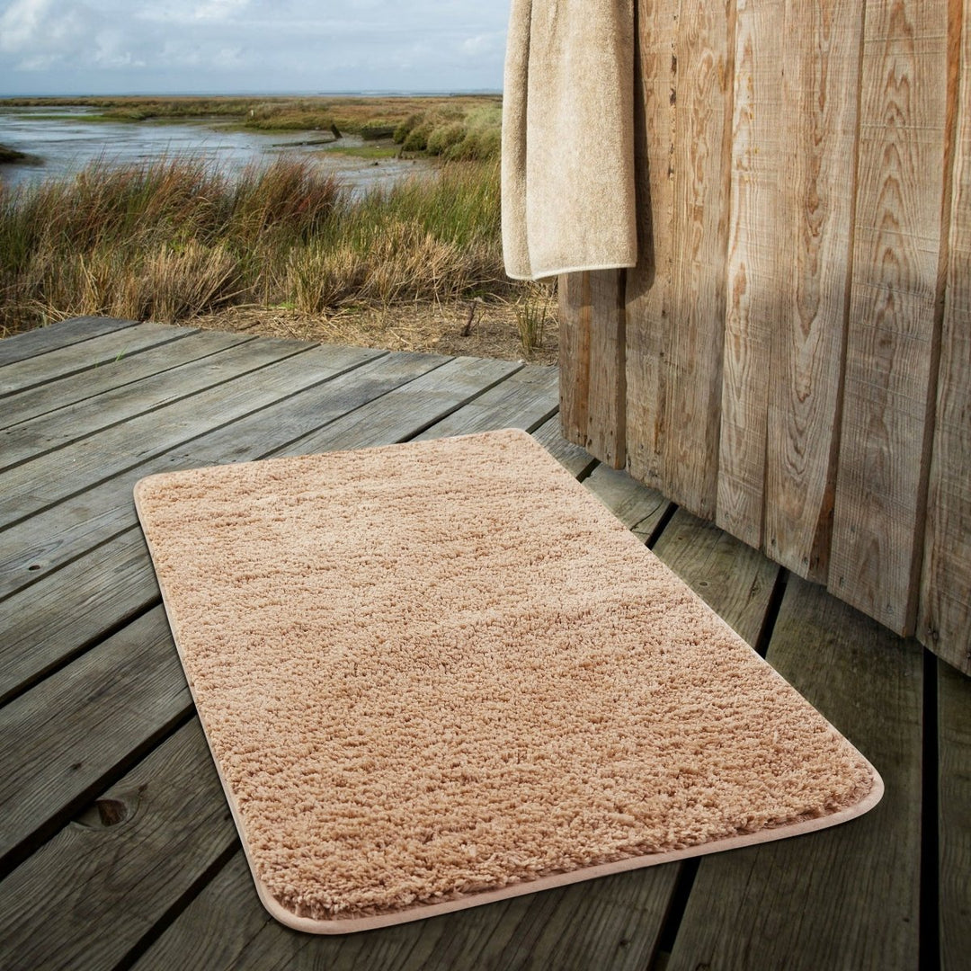 BowLift | Luxura UltraSoft Bath Mat | Super-absorbent microfiber bathroom rug with anti-slip backing