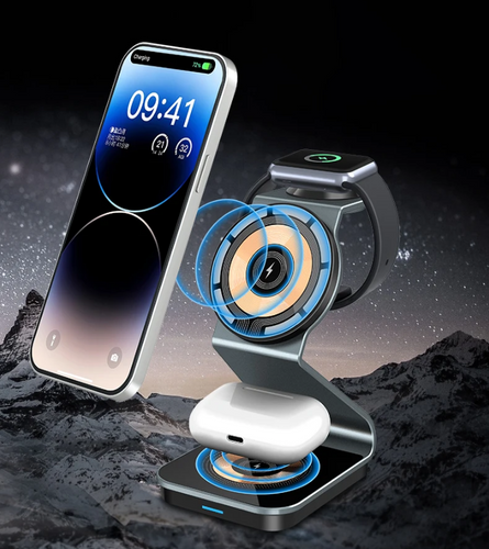 Chargy Pro - Stylish Magnetic Wireless 3-in-1 Charger Bowlift