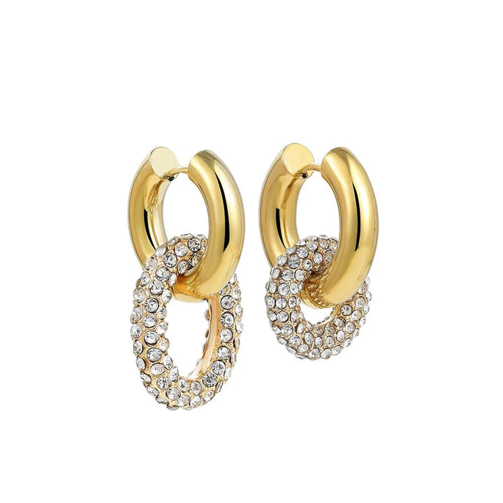 BowLift | Dual Diamond Circle Huggie Earrings