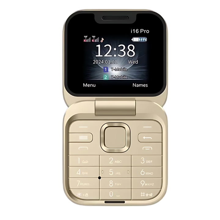 Small foldable mobile phone with dual SIM card