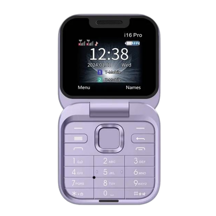 Small foldable mobile phone with dual SIM card