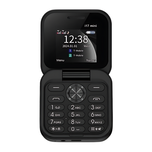Small foldable mobile phone with dual SIM card
