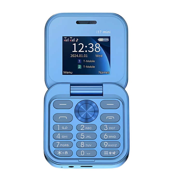 Small foldable mobile phone with dual SIM card