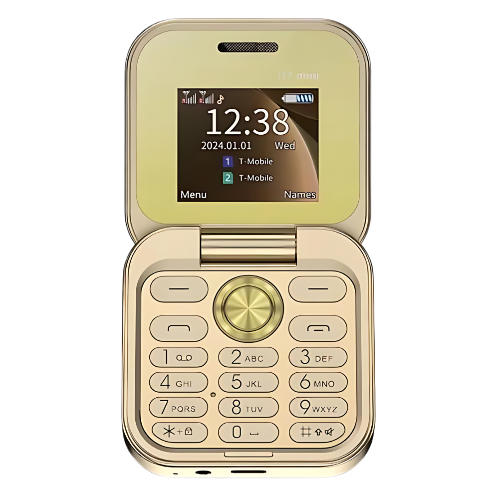 Small foldable mobile phone with dual SIM card