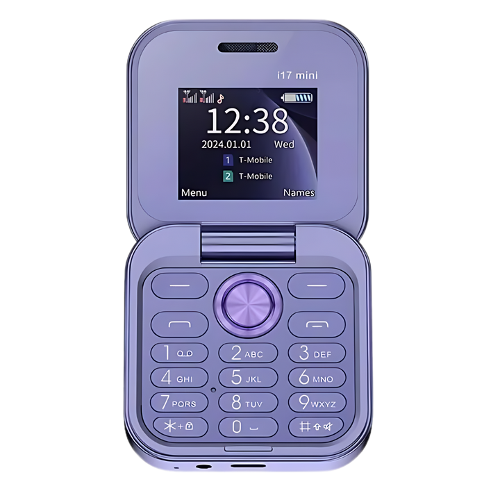 Small foldable mobile phone with dual SIM card