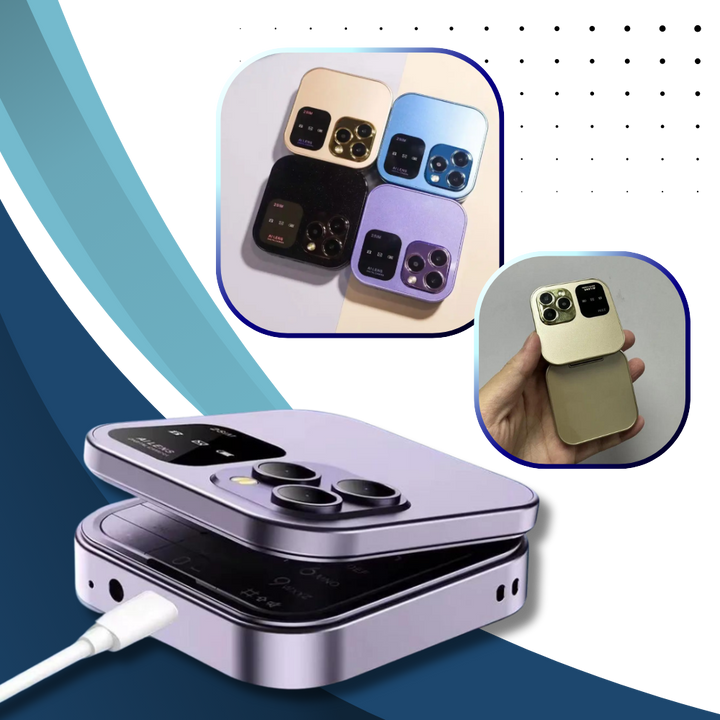 Small foldable mobile phone with dual SIM card
