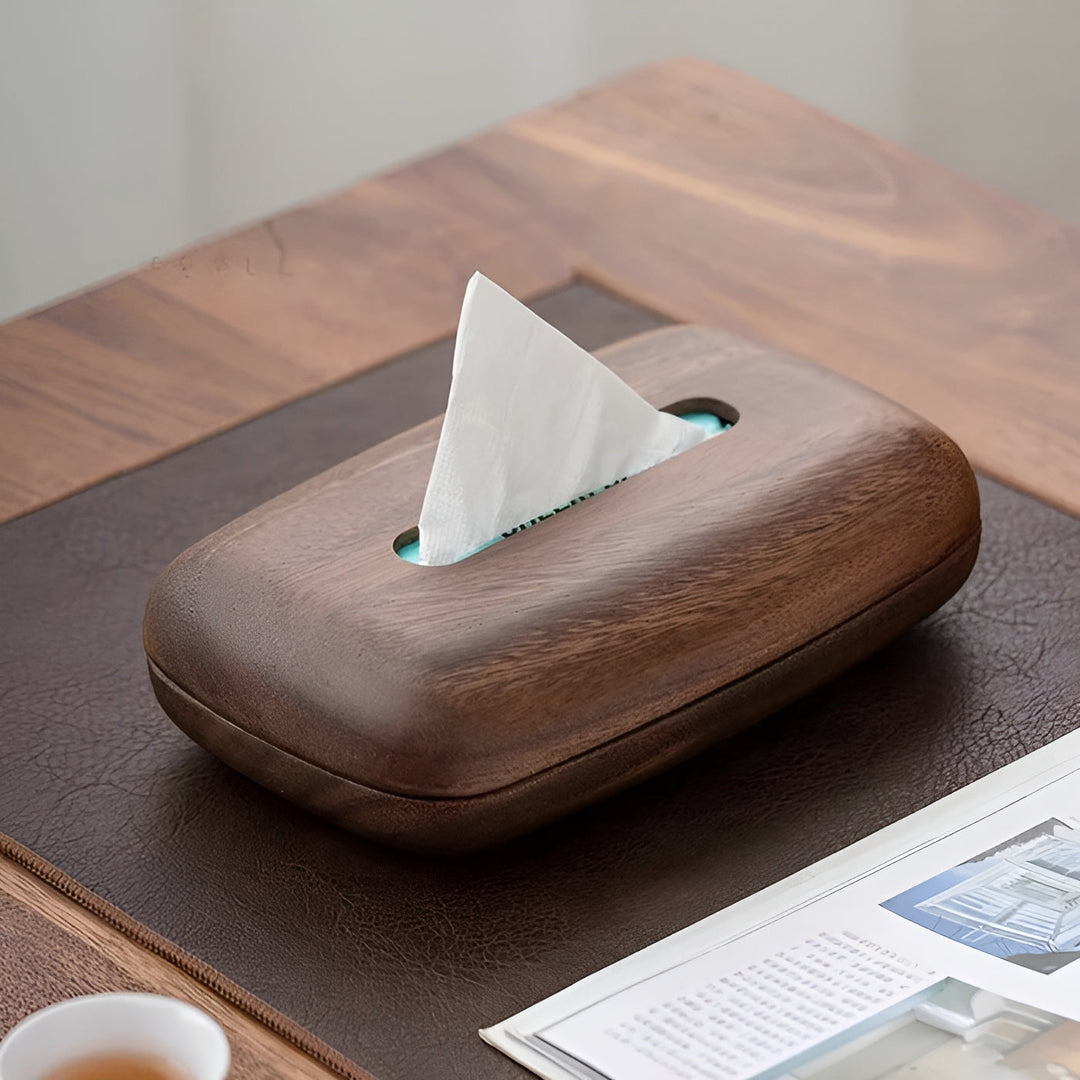 Tissue box made of walnut wood – Elegant and functional | Stylish home accessory | Bowlift