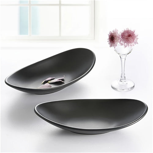 BlackTray - Elegant Oval Storage Tray for Jewelry Bowlift