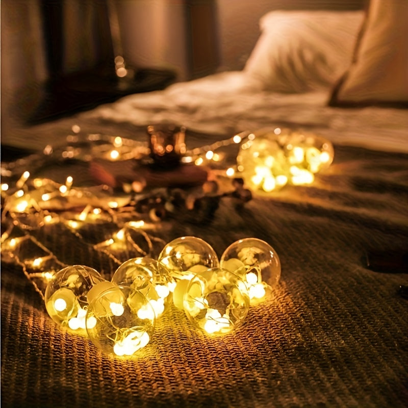 BowLift | Fairy Lights with Hanging Globe Ornaments