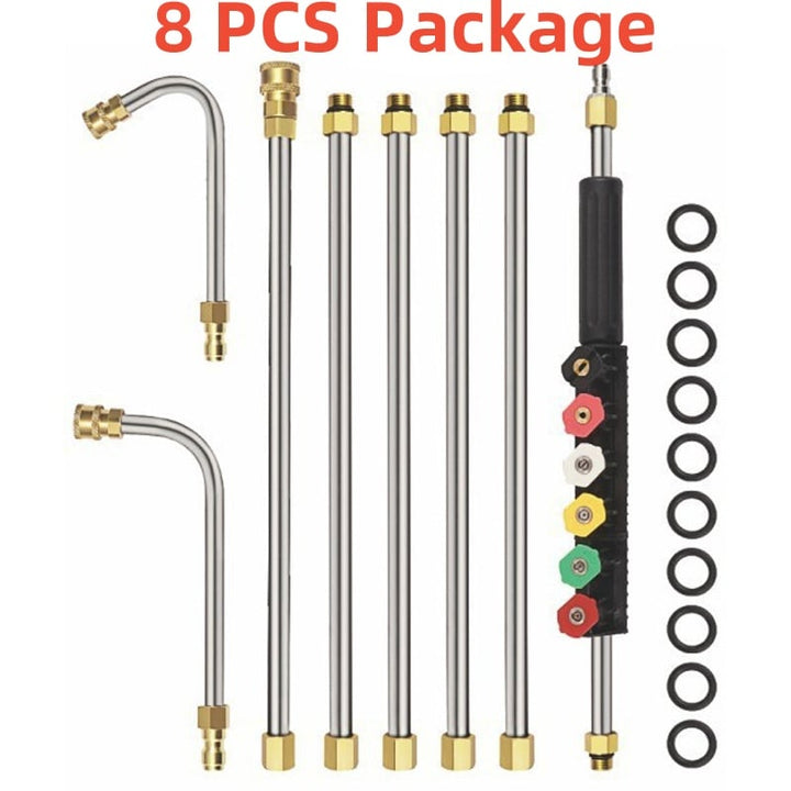 BowLift | 4000 PSI Telescoping High Pressure Washer Wand Set for Gutter & Roof Drainage & Walls Cleaning