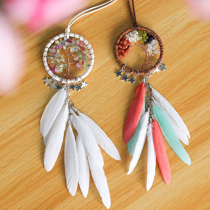 BowLift | Tree of Life Gemstone Dreamcatcher Hanging Jewelry