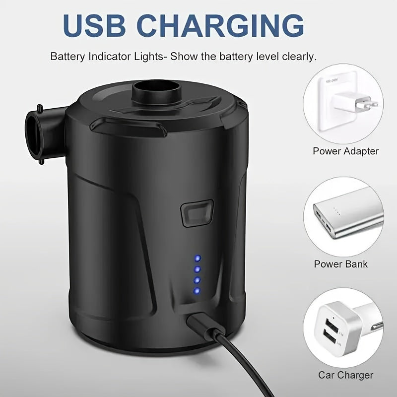 BowLift | Electric Air Pump AirTrek Mini | USB Rechargeable & Cordless | Compact & Sturdy | For Air Mattresses & Outdoor