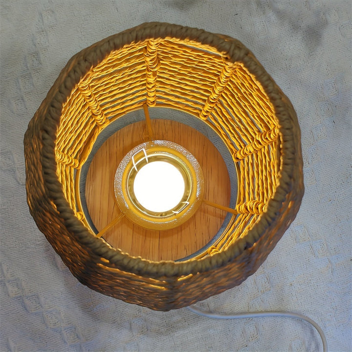 EcoLoom Table Lamp – Handmade Wood with LED Bowlift