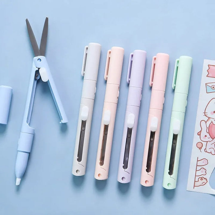 BowLift | Mini Folding Pen Scissors Graving Knife for Kids