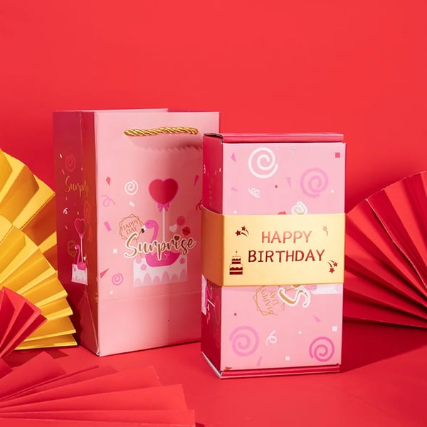 BowLift | Pop-Up Surprise Gift Box | Spring-Loaded Cubes | Hidden Compartment | Reusable Party Gift Box | For All Occasions