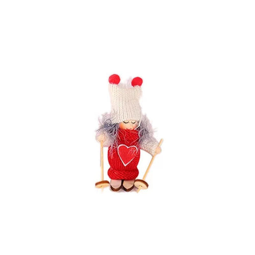 BowLift | Creative Christmas Decoration Wooden Ski Doll